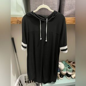 Comfy Tshirt Dress with hoodie